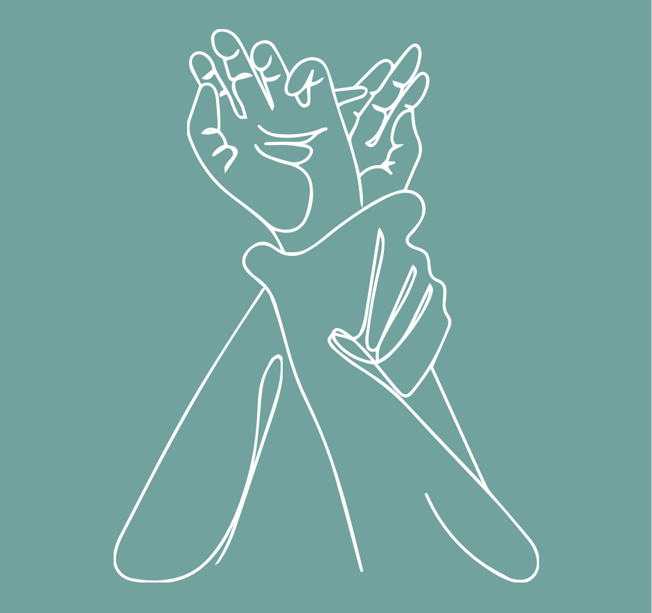 Illustration drei Hände zusammen
